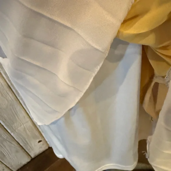 Ya Los Angeles Yellow, Gray, and Cream Layered Dress - Picture 3 of 10